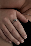 Stolen Girlfriends Club Stem Rose Ring - Silver