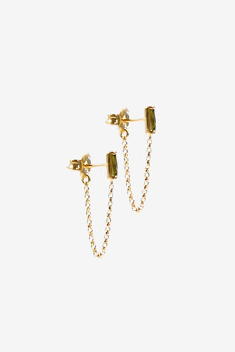 La Tribe Mini Stud Chain - Gold/Olive