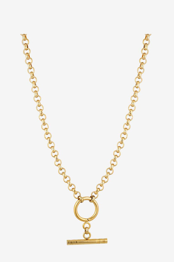 Porter Jewellery Belcher T-Bar Necklace 45CM - Gold