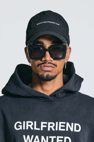 Stolen Girlfriends Club Text Logo Cap - Washed Black