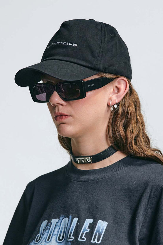 Stolen Girlfriends Club Text Logo Cap - Washed Black