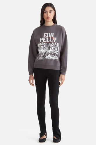Ena Pelly Eye Of The Tiger Sweater - Charcoal