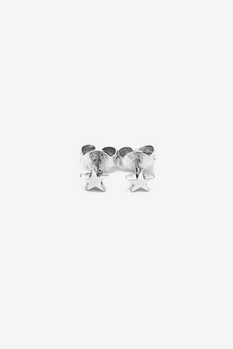 Stolen Girlfriends Club Tiny Stolen Star Earrings - Silver