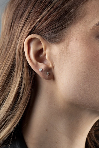 Stolen Girlfriends Club Tiny Stolen Skull Earrings - Silver