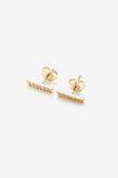 Stolen Girlfriends Club Tiny Stolen Bar Earrings - 18K Gold