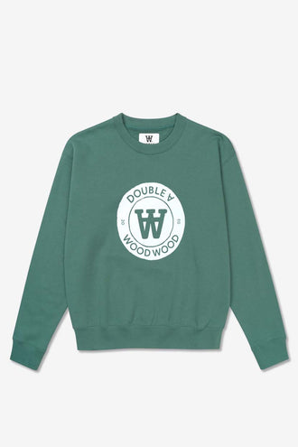 Wood Wood Tye Crest Sweatshirt - Sea Green